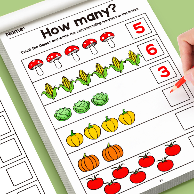 Learning Workbook Preschool - Caderno de Exercícios de Matemática Ilustrado