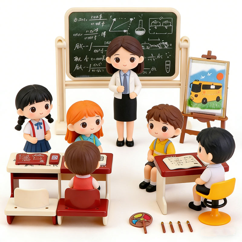Kids Education Classes - Conjunto de Móveis em Miniatura para