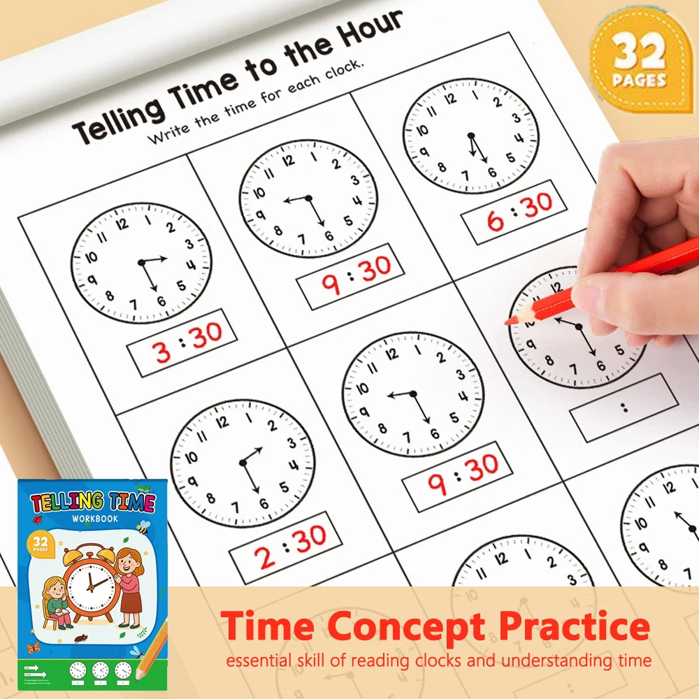 Learning Workbook Preschool - Caderno de Atividades de 32 Páginas