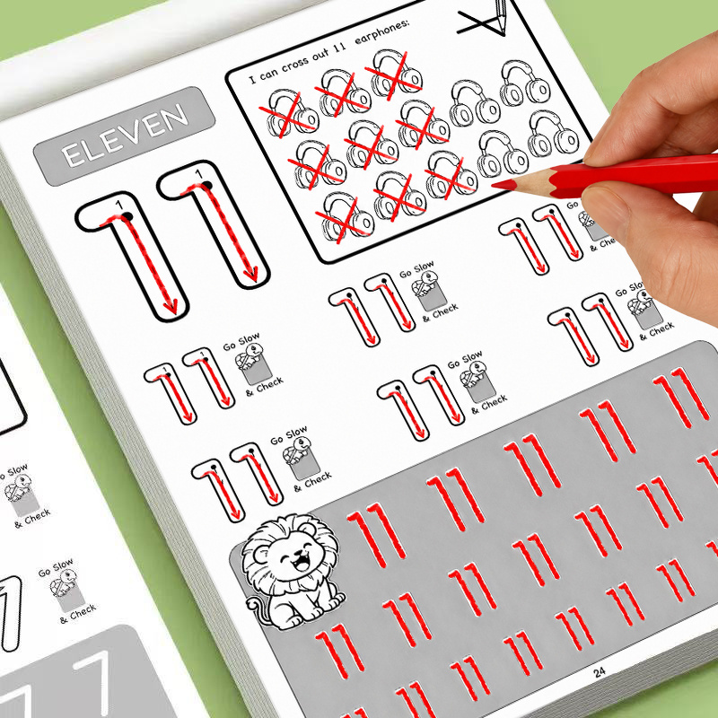 Learning Workbook Preschool - Caderno de Atividades de Traçado Números