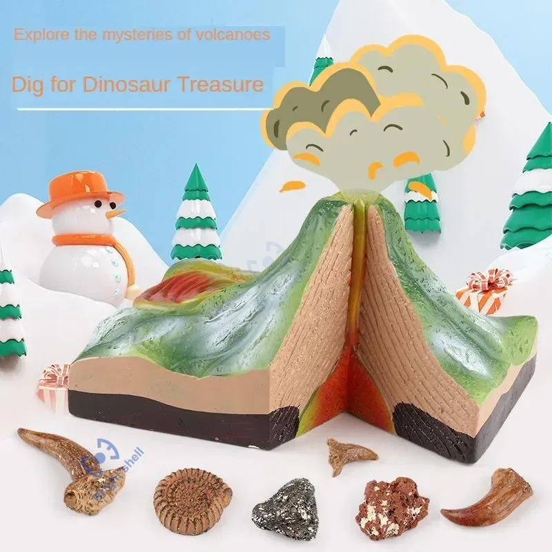 Science Kit Volcano - Pirâmide crianças brinquedo dinossauro vulcão diy