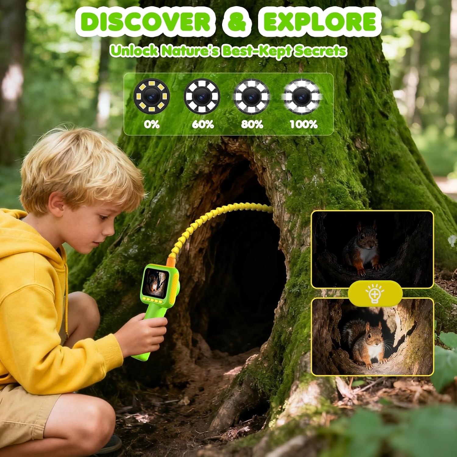 Kids Nature Education - Endoscópio para Crianças, Câmera Boroscópica com
