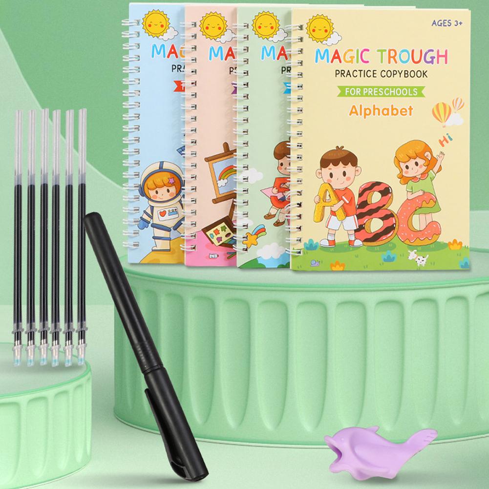 Learning Workbook Preschool - Caderno Mágico de Prática Reutilizável para