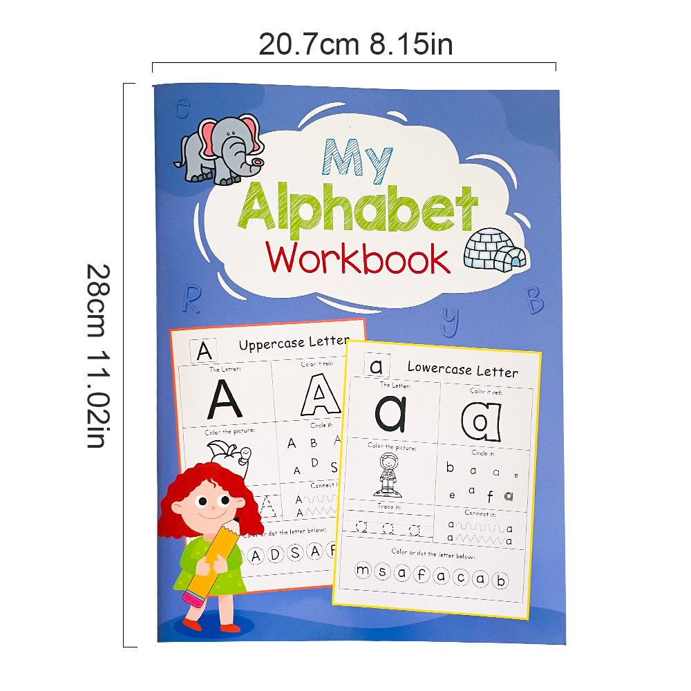 54 páginas letras A-Z alfabeto - Learning Workbook Preschool avaliação e preço