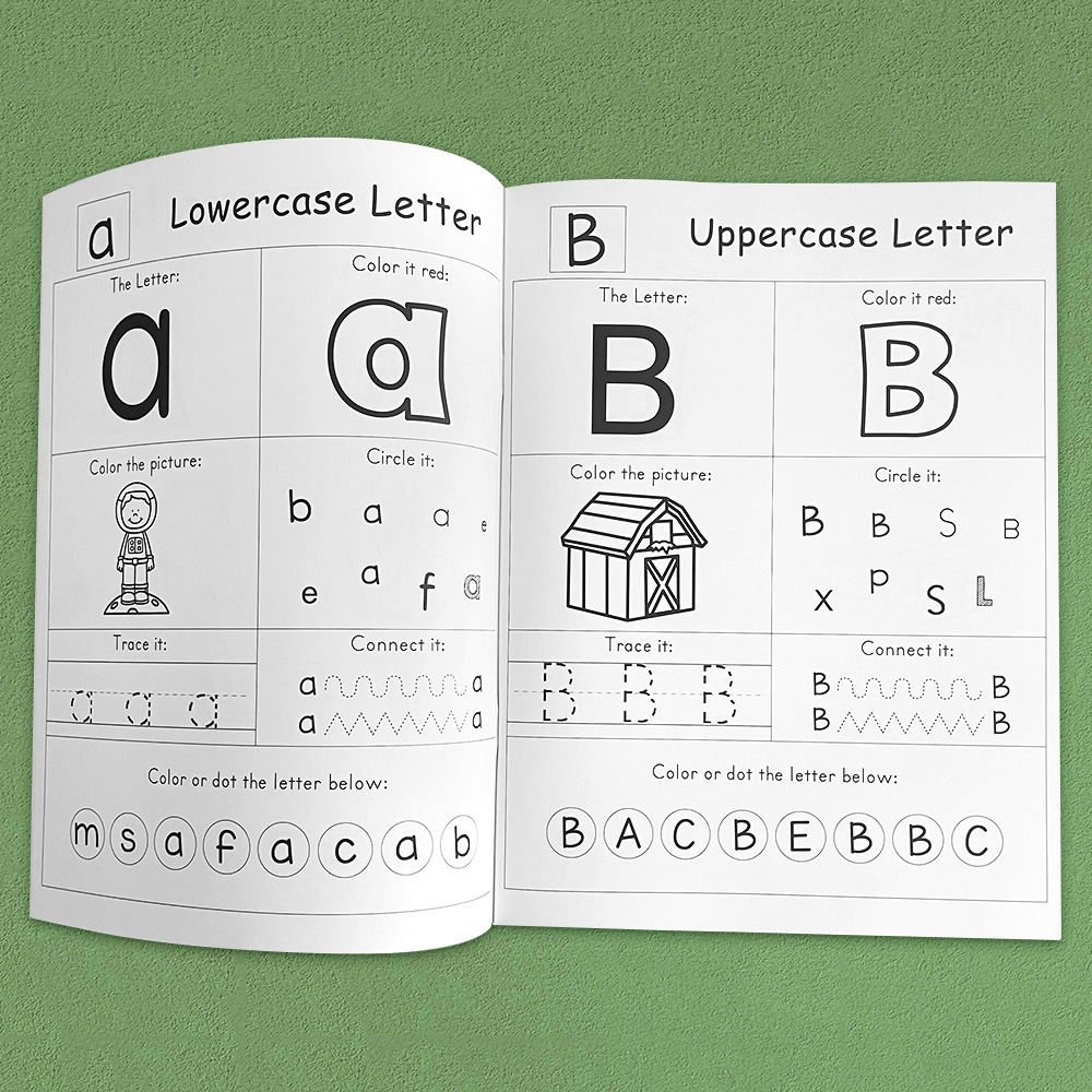 54 páginas letras A-Z alfabeto - Learning Workbook Preschool avaliação e preço
