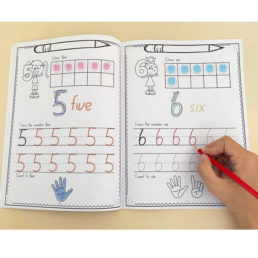 Número de tamanho a4 0-30, liv - Learning Workbook Preschool avaliação e preço