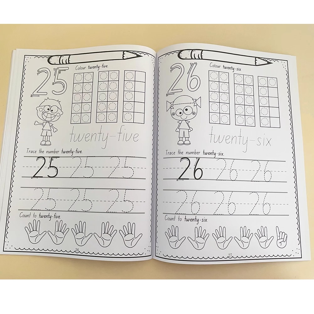 Número de tamanho a4 0-30, liv - Learning Workbook Preschool avaliação e preço