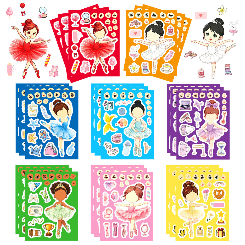 8 Folhas de Adesivos de Rosto  - Kids Education Store avaliação e preço